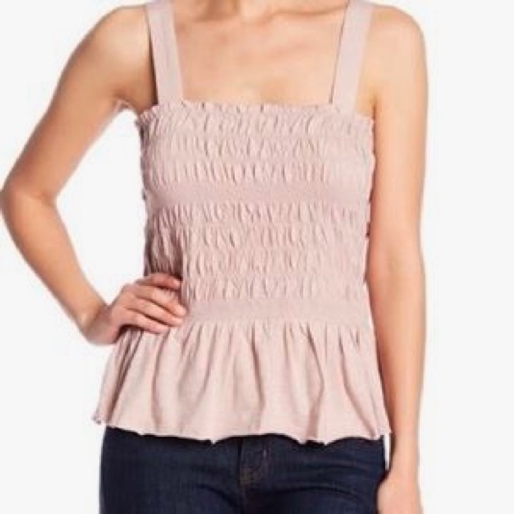!LAST DAY!  Melrose & Market Smocked Peplum Tank Top | sz M